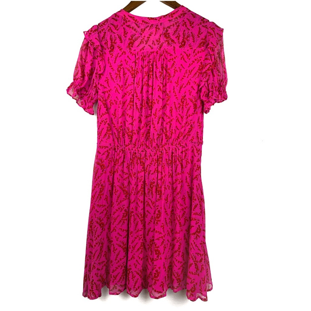 ba&sh matcha floral printed dress in fuchsia - Picture 4 of 5